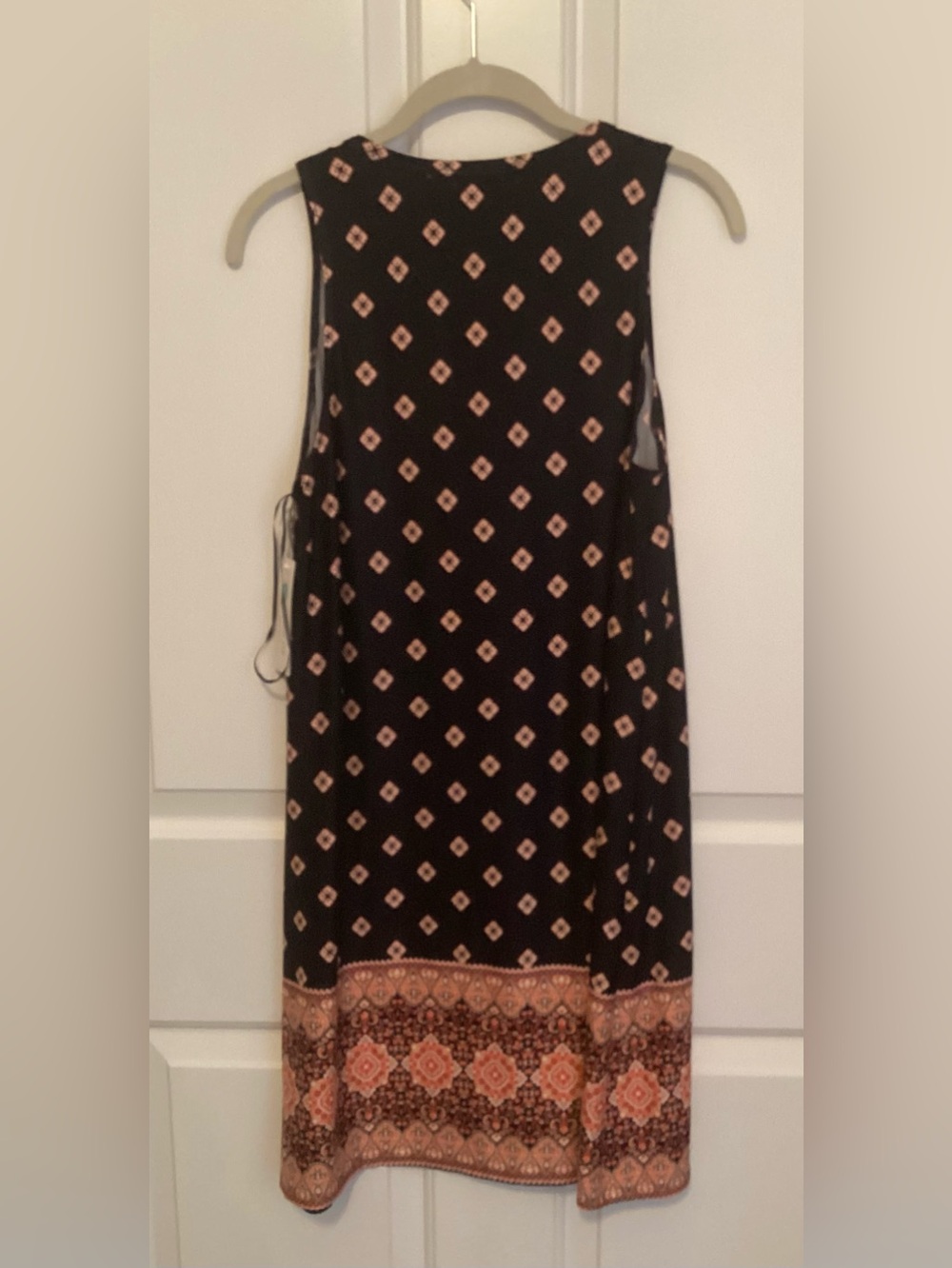 nine britton Navy Dress with Pink Border Print - Picture 2 of 5